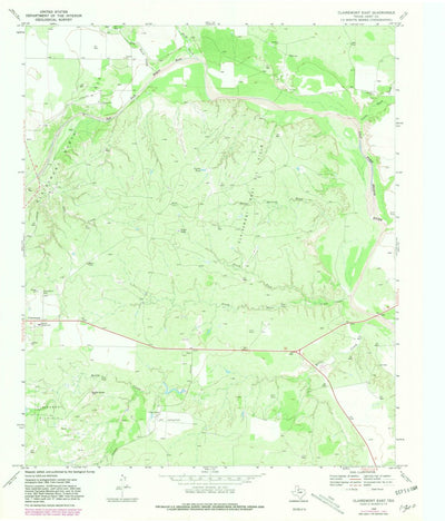 United States Geological Survey Clairemont East, TX (1969, 24000-Scale) digital map