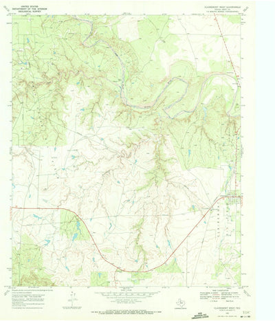 United States Geological Survey Clairemont West, TX (1969, 24000-Scale) digital map