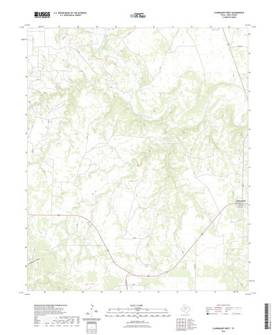 United States Geological Survey Clairemont West, TX (2022, 24000-Scale) digital map