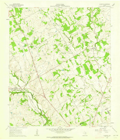 United States Geological Survey Clairette, TX (1961, 24000-Scale) digital map