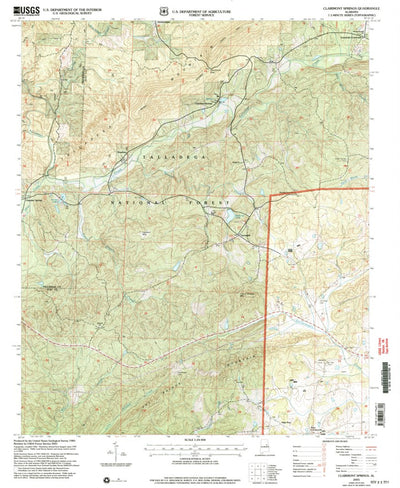 United States Geological Survey Clairmont Springs, AL (2001, 24000-Scale) digital map