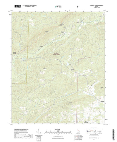 United States Geological Survey Clairmont Springs, AL (2021, 24000-Scale) digital map