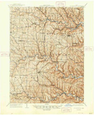 United States Geological Survey Clairsville, OH (1905, 62500-Scale) digital map