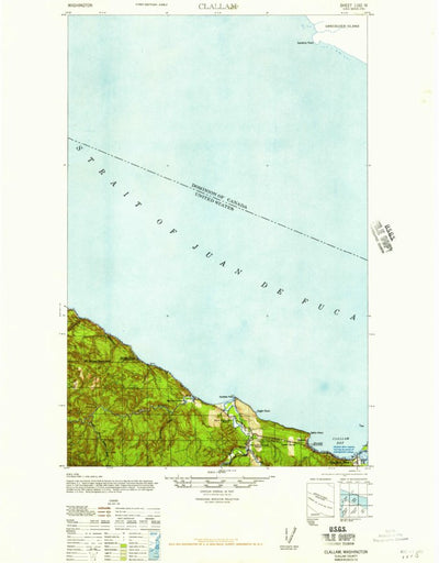 United States Geological Survey Clallam Bay, WA (1935, 62500-Scale) digital map