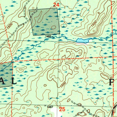 United States Geological Survey Clam Lake NE, WI (2005, 24000-Scale) digital map