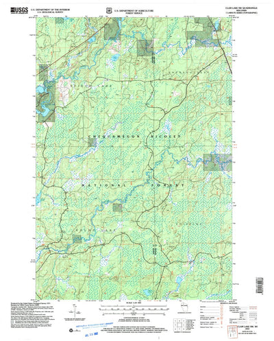 United States Geological Survey Clam Lake SW, WI (2005, 24000-Scale) digital map