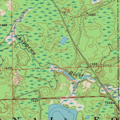 United States Geological Survey Clam Lake, WI (1971, 24000-Scale) digital map