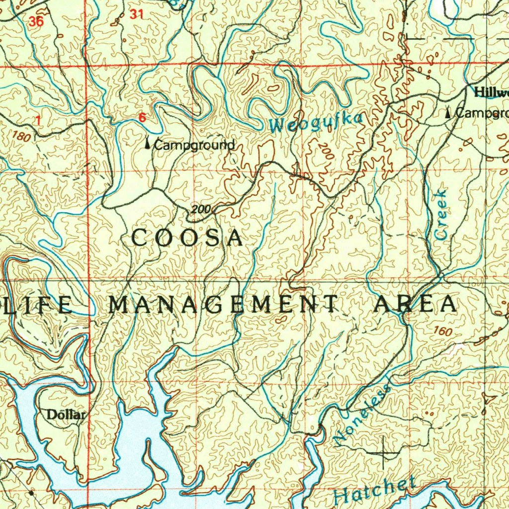 Clanton, AL (1987, 100000-Scale) Map by United States Geological Survey ...