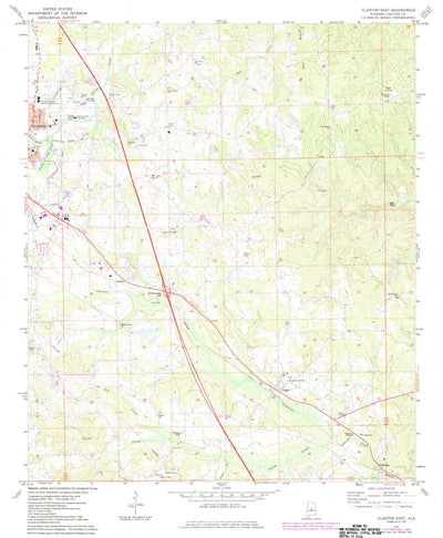 United States Geological Survey Clanton East, AL (1972, 24000-Scale) digital map