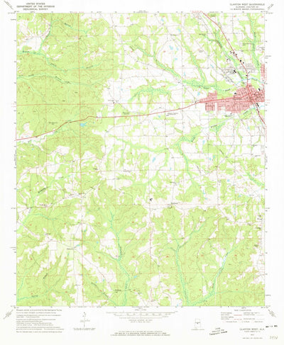 United States Geological Survey Clanton West, AL (1972, 24000-Scale) digital map