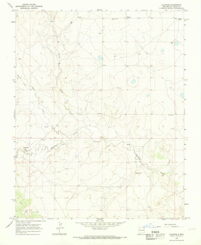 United States Geological Survey Clapham, NM (1966, 24000-Scale) digital map