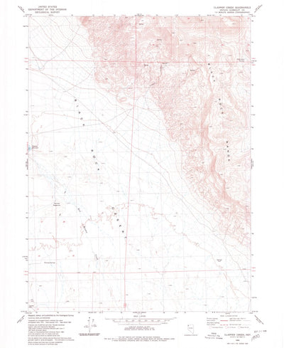 United States Geological Survey Clapper Creek, NV (1980, 24000-Scale) digital map