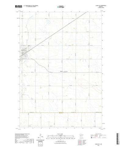 United States Geological Survey Clara City, MN (2022, 24000-Scale) digital map
