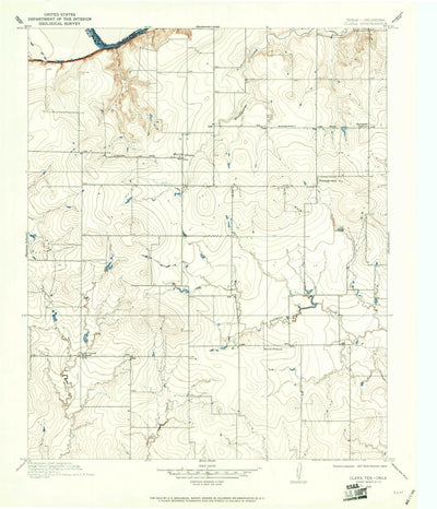 United States Geological Survey Clara, TX-OK (1915, 24000-Scale) digital map