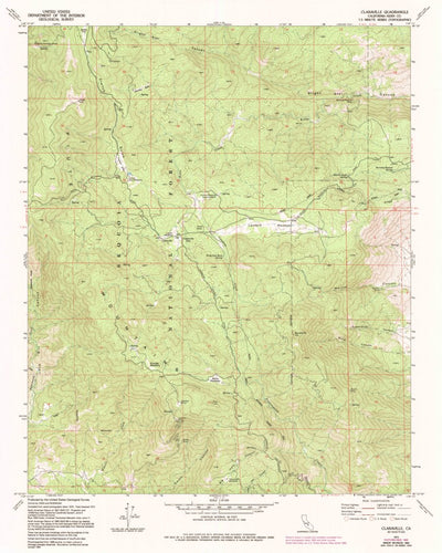 United States Geological Survey Claraville, CA (1972, 24000-Scale) digital map