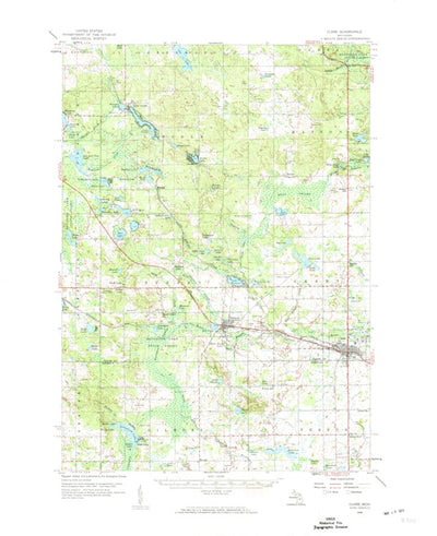 United States Geological Survey Clare, MI (1959, 62500-Scale) digital map