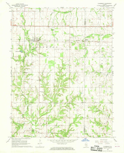 United States Geological Survey Claremont, IL (1968, 24000-Scale) digital map