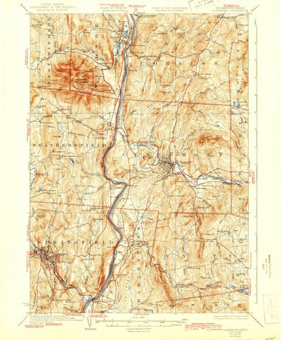United States Geological Survey Claremont, NH-VT (1929, 62500-Scale) digital map