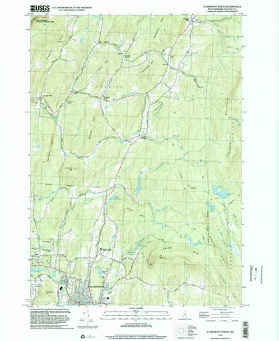 United States Geological Survey Claremont North, NH (1998, 24000-Scale) digital map