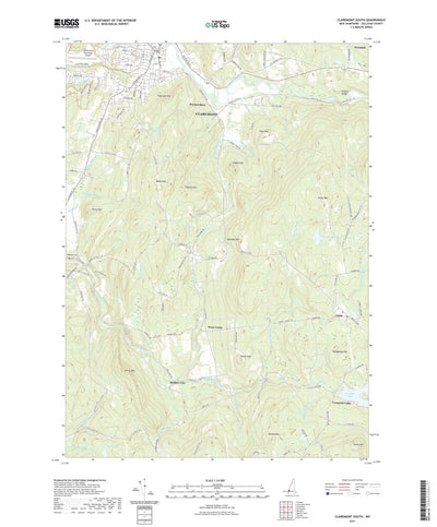 United States Geological Survey Claremont South, NH (2021, 24000-Scale) digital map