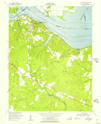United States Geological Survey Claremont, VA (1954, 24000-Scale) digital map