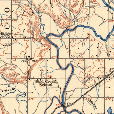 United States Geological Survey Claremore, OK (1914, 125000-Scale) digital map
