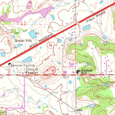 United States Geological Survey Claremore, OK (1963, 24000-Scale) digital map