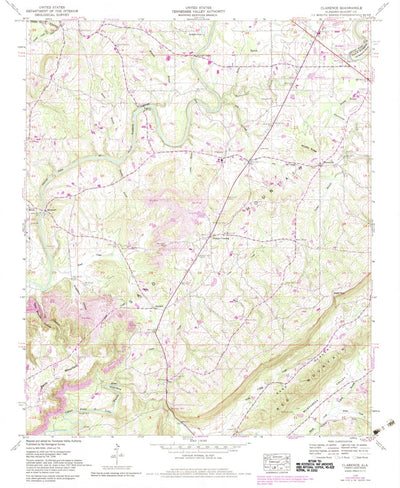 United States Geological Survey Clarence, AL (1958, 24000-Scale) digital map