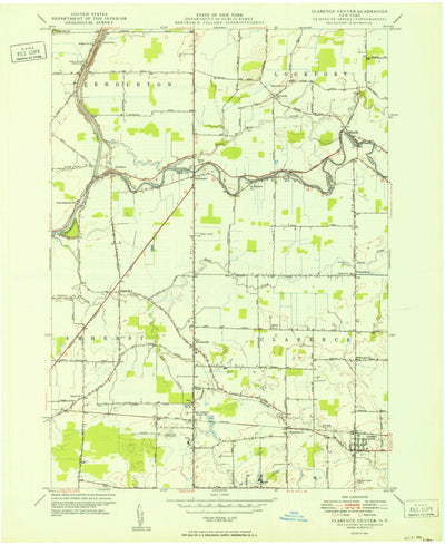 United States Geological Survey Clarence Center, NY (1950, 24000-Scale) digital map