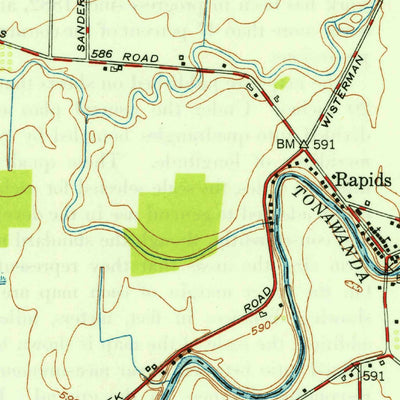 United States Geological Survey Clarence Center, NY (1950, 24000-Scale) digital map