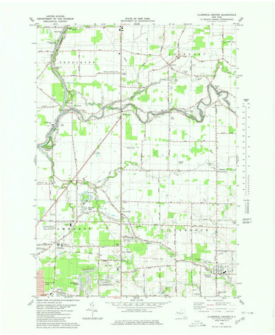 United States Geological Survey Clarence Center, NY (1980, 25000-Scale) digital map