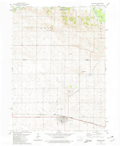 United States Geological Survey Clarence, IA (1980, 24000-Scale) digital map