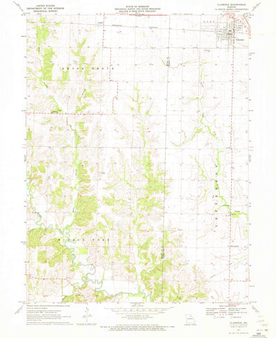 United States Geological Survey Clarence, MO (1971, 24000-Scale) digital map