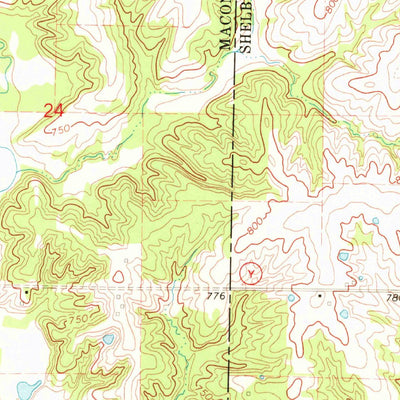 United States Geological Survey Clarence, MO (1971, 24000-Scale) digital map