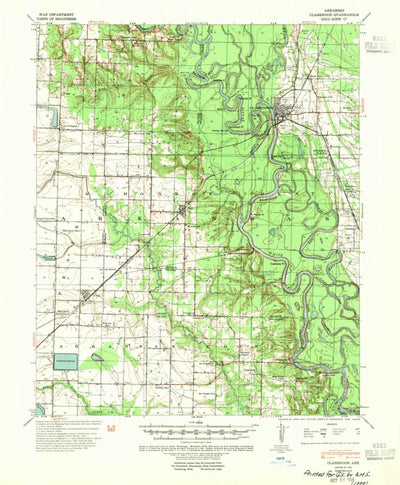 United States Geological Survey Clarendon, AR (1941, 62500-Scale) digital map