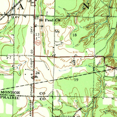 United States Geological Survey Clarendon, AR (1941, 62500-Scale) digital map