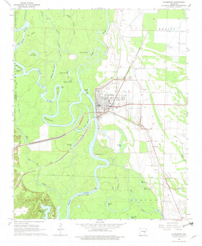 United States Geological Survey Clarendon, AR (1968, 24000-Scale) digital map