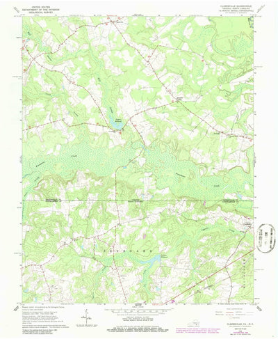 United States Geological Survey Claresville, VA-NC (1966, 24000-Scale) digital map