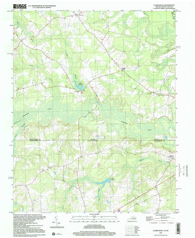 United States Geological Survey Claresville, VA-NC (1997, 24000-Scale) digital map