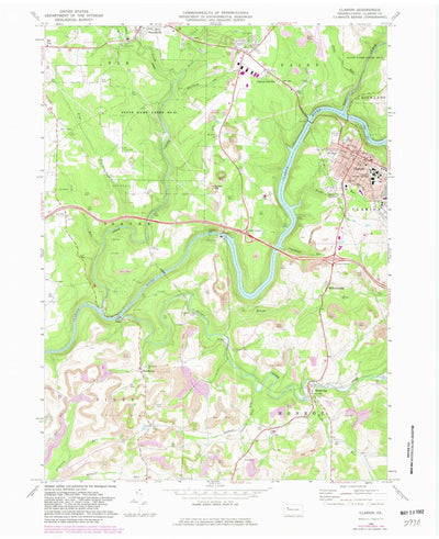 United States Geological Survey Clarion, PA (1969, 24000-Scale) digital map