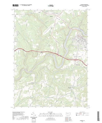 United States Geological Survey Clarion, PA (2023, 24000-Scale) digital map