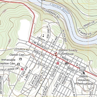 United States Geological Survey Clarion, PA (2023, 24000-Scale) digital map