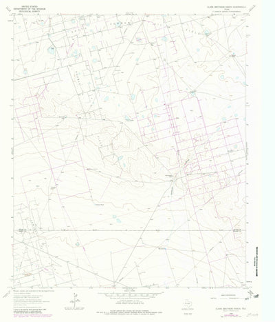 United States Geological Survey Clark Brothers Ranch, TX (1964, 24000-Scale) digital map