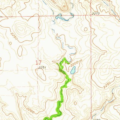 United States Geological Survey Clark Butte NE, ND (1960, 24000-Scale) digital map