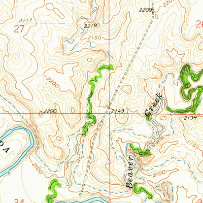 United States Geological Survey Clark Butte NE, ND (1960, 24000-Scale) digital map