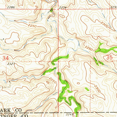 United States Geological Survey Clark Butte NW, ND (1960, 24000-Scale) digital map