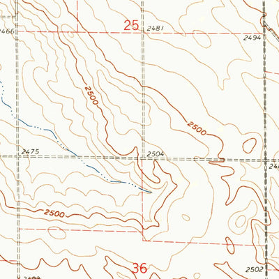 United States Geological Survey Clark Butte SW, ND (1960, 24000-Scale) digital map