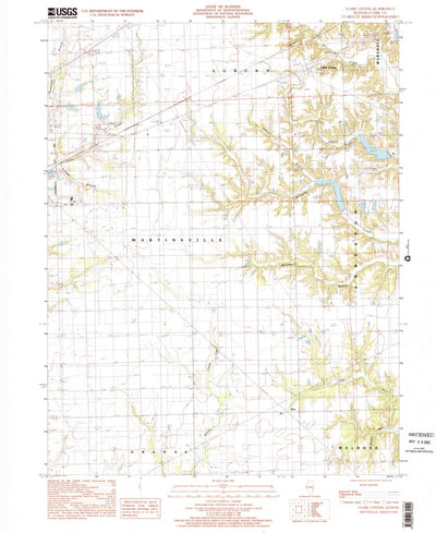 United States Geological Survey Clark Center, IL (1998, 24000-Scale) digital map