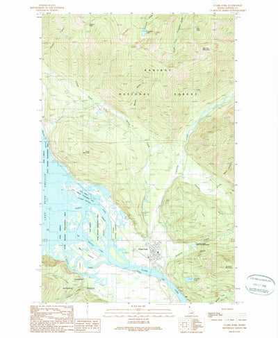 United States Geological Survey Clark Fork, ID (1989, 24000-Scale) digital map