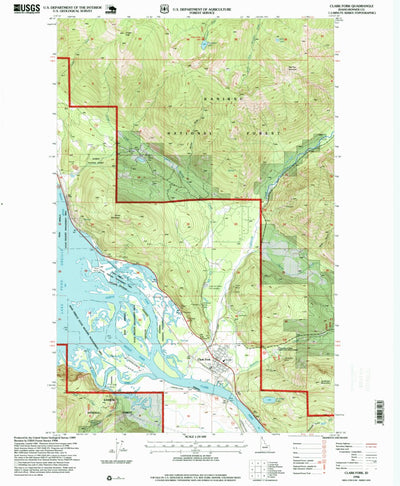 United States Geological Survey Clark Fork, ID (1996, 24000-Scale) digital map